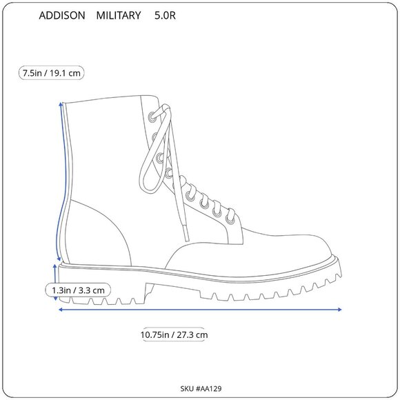 Vtg Addison Military Men Black Sz 5 Boots 581032 USA New Punk Grunge Police Tag - Picture 4 of 14